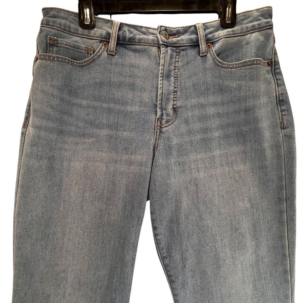 Old Navy High Rise OG Straight Jeans Size 12 Light Wash Denim Stretch Womens - Picture 1 of 12
